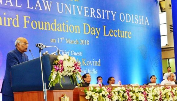 President Kovind Delivers National Law University, Odisha’s Third Foundation Day Lecture- 2018