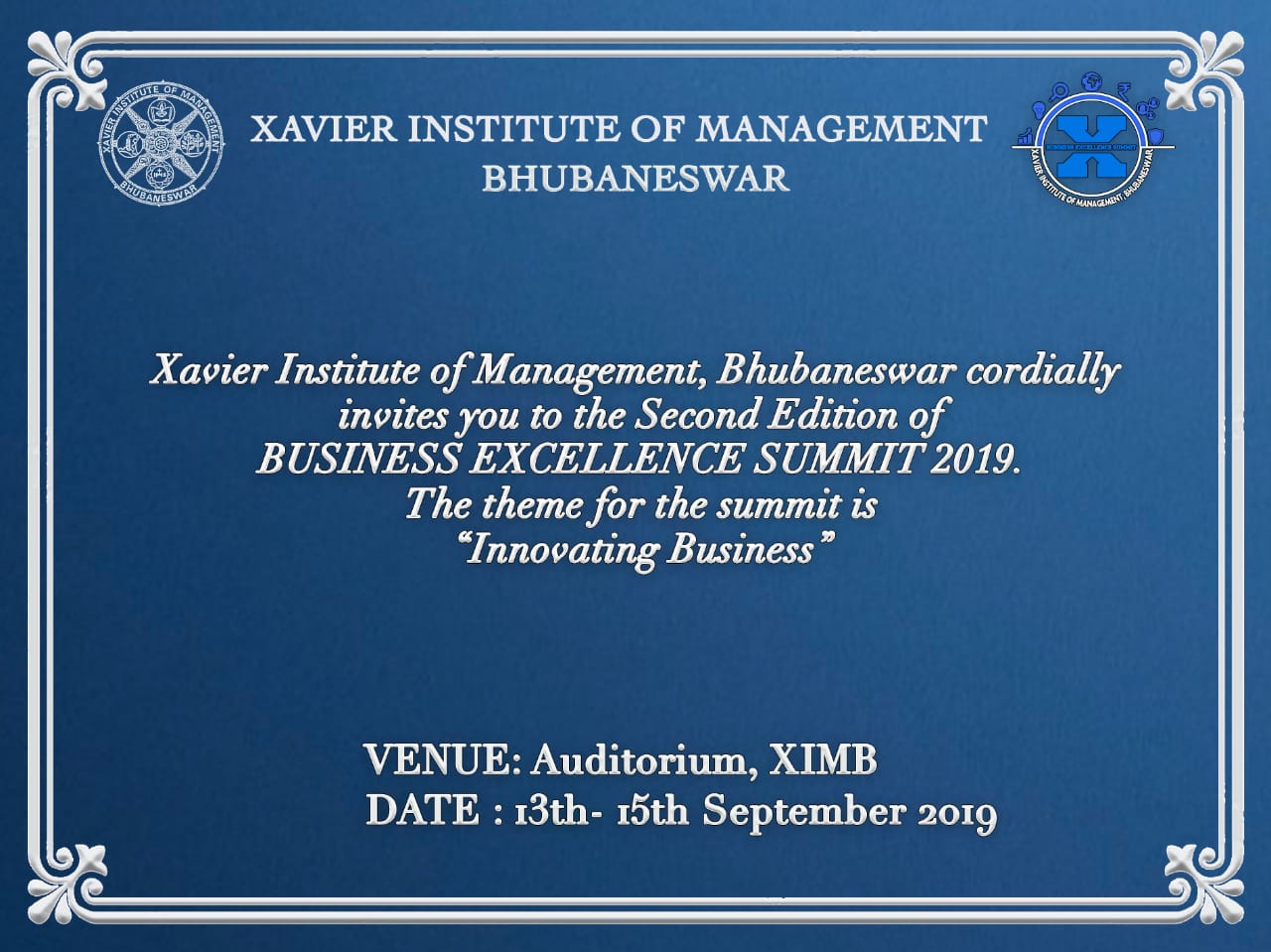 XIBM Business Excellence Summit from Sept 13