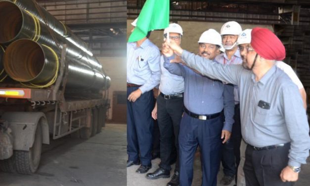 Rourkela Steel Plant dispatches Epoxy Coated Pipes for Durgapur Steel Plant