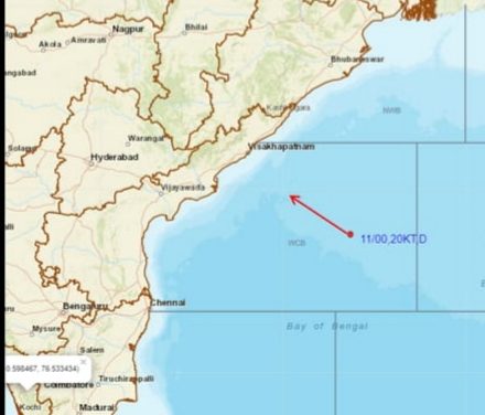 Depression over Westcentral Bay of Bengal, rough sea off Odisha- Andhra Pradesh-Tamil Nadu & Puducherry, heavy rainfall in AP, Telengana & Karnatak