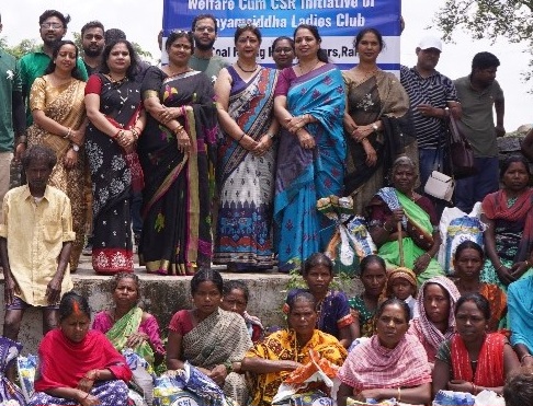 NTPC Swayamsiddha ladies club provides food items to  villagers