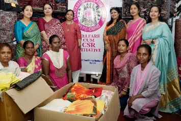 NTPC Swayamsidha Ladies Club distributes clothes to needy women