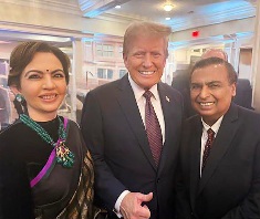 Nita & Mukesh Ambani congratulate Trump in Washington