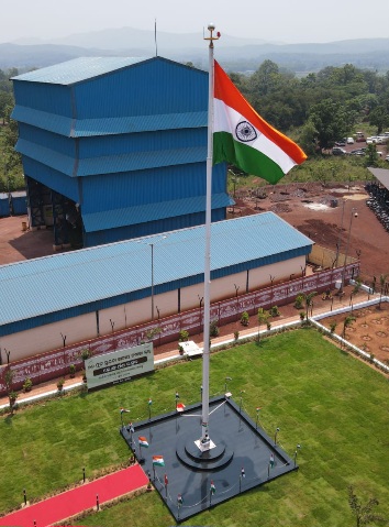 175th Monumental National Flag installed at Kasia Mines of Jindal Steel