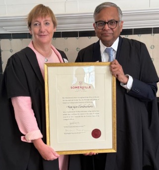 Tata Sons Chairman Chandrasekaran honoured with University of Oxford Fellowship