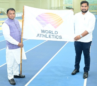 Odisha readying to host World Athletics Championship 2028, Flag presented to CM