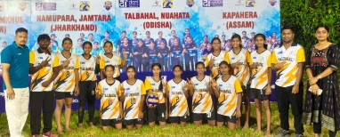 Tata Steel Foundation groomed Angul  U-16 Girls Team shines at Brahmaputra Volleyball League